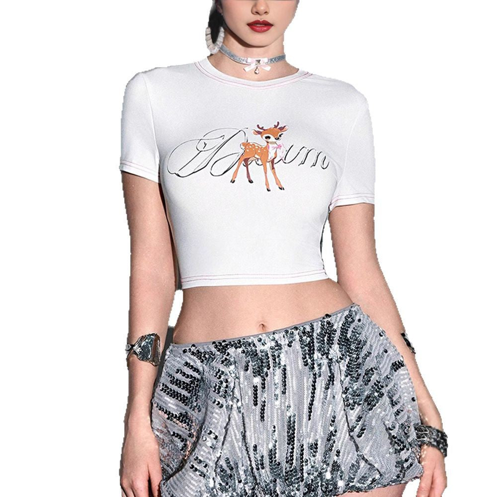 Zephyra - Cropped-Top mit legendären Tiermotiven