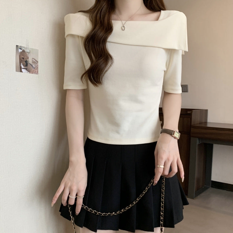 Damen Off-Shoulder Rippentop mit elegantem Ausschnitt Heidi-Mode