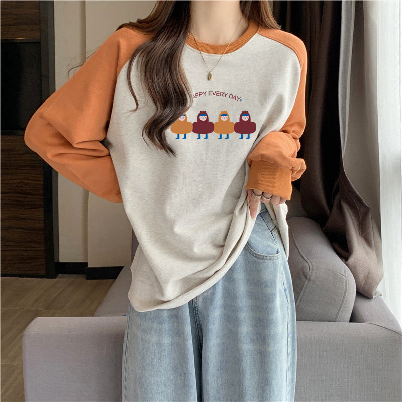 Femme Grafik Raglanärmelig Sweatshirt Heidi-Mode