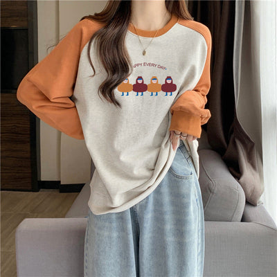 Femme Grafik Raglanärmelig Sweatshirt Heidi-Mode