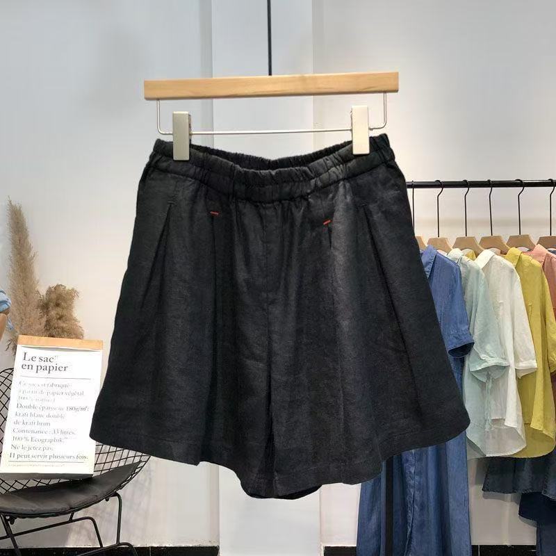 Femme Falten Leinen Shorts Heidi-Mode