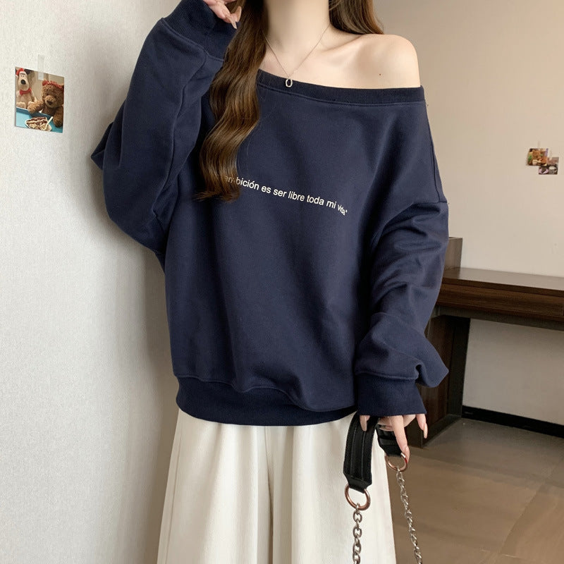 Femme Off-Shoulder Grafik Sweatshirt Heidi-Mode 1747901694