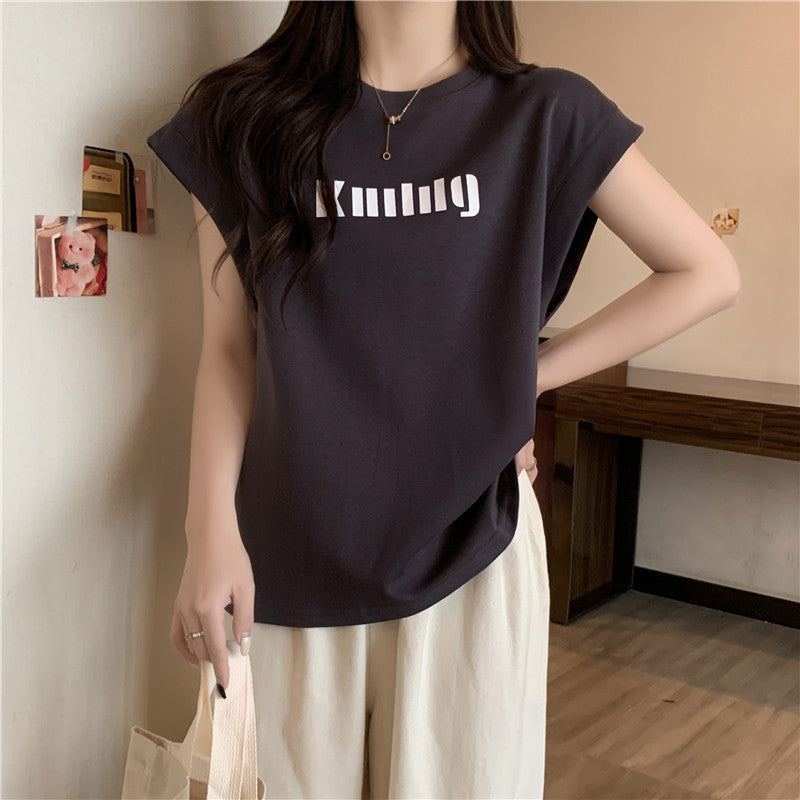 Femme Relaxed Fit Graphic Muscle Tee Heidi-Mode