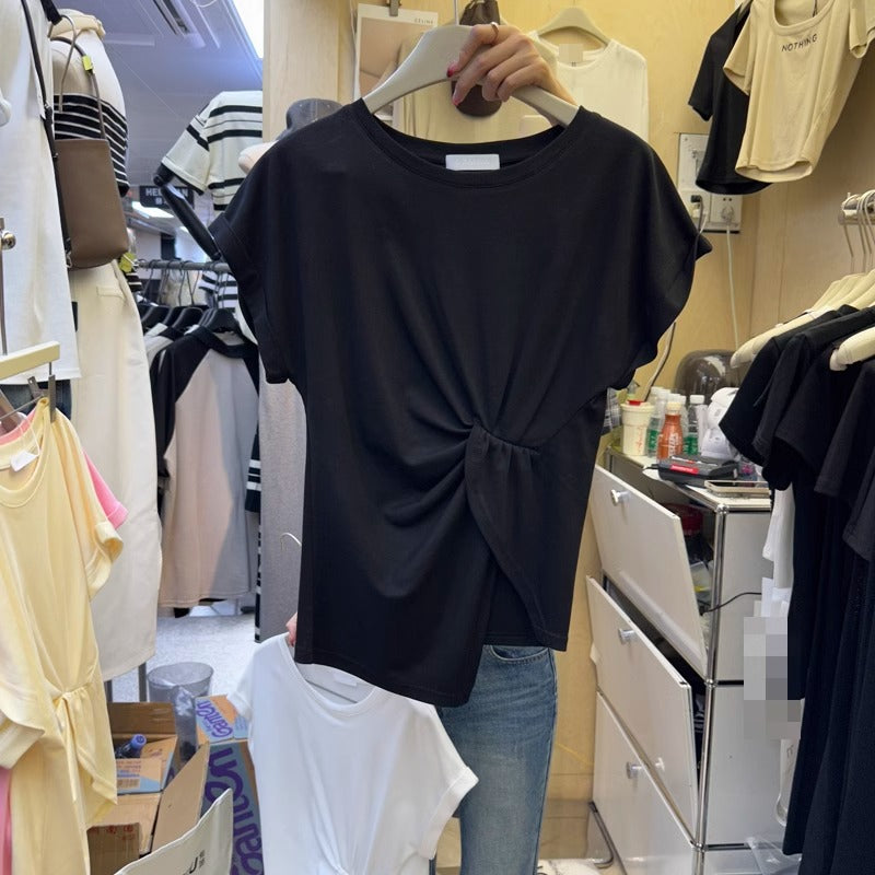 Femme Knoten-Detail Casual T-Shirt Heidi-Mode