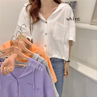 Damen Relaxed Fit Button-Up Bluse aus weichem Stoff Heidi-Mode