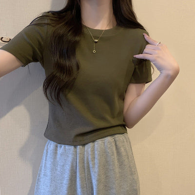 Femme Soft-Cotton Rundhals T-Shirt Heidi-Mode