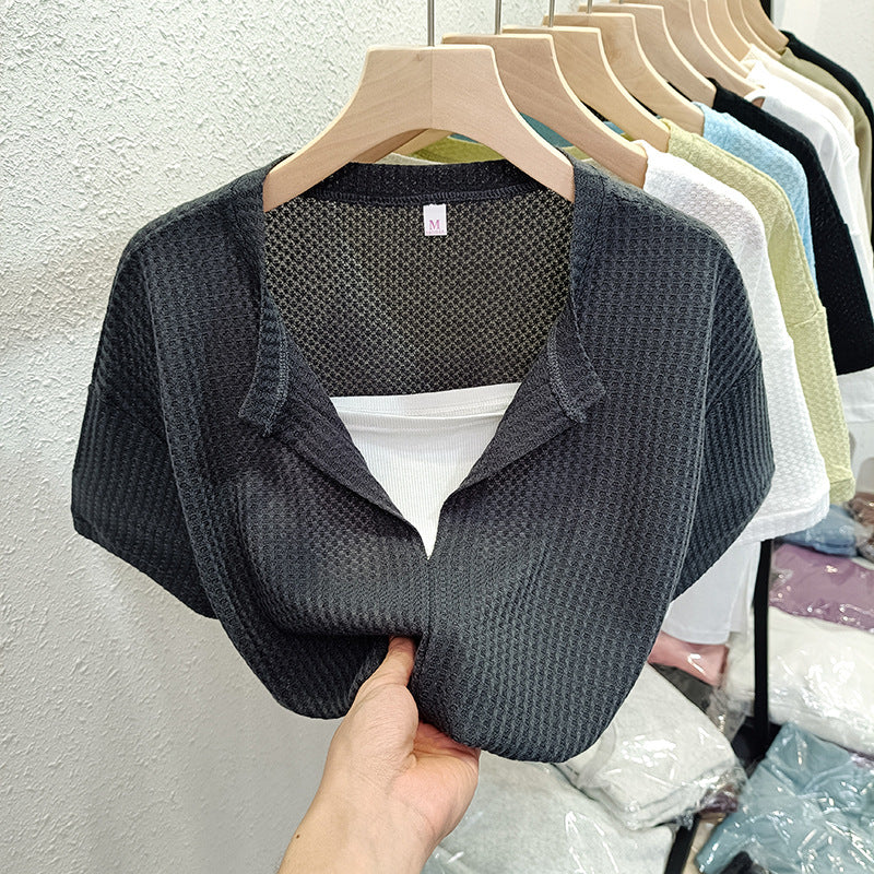 Femme Leichtgewicht Geschichtetes Strickoberteil Heidi-Mode