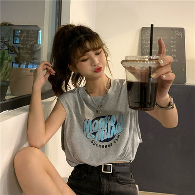 Femme Relaxed Fit Statement Grafik Tank Top Heidi-Mode