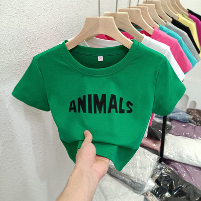 Femme Grafik T-Shirt mit fetter Typografie Heidi-Mode