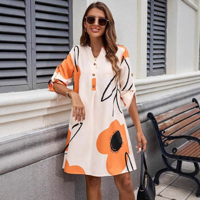 Lisanna - Langärmliges Kleid mit Print