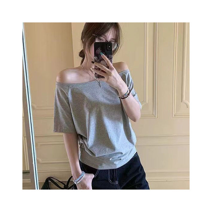 Femme Off-Shoulder Relaxed Fit Tee Heidi-Mode