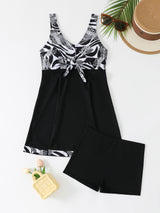 Damen Schwimmkleid mit Short-Integration Drune in Schwarz