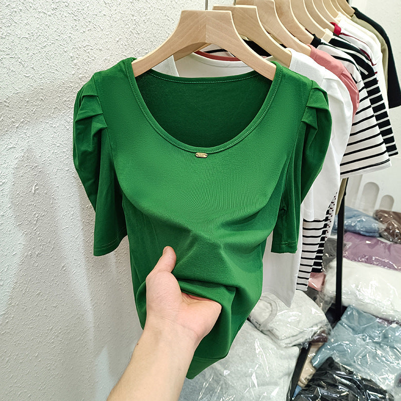 Damen Puffärmel Top Heidi-Mode