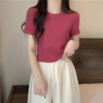 Femme Soft-Cotton Rundhals T-Shirt Heidi-Mode