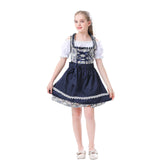 Damen nan traditionelles Dirndlkleid für Mädchen mit Schnürkorsett Puffärmeln und Spitzenschürze Drune in Wie abgebildet
