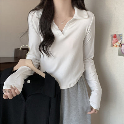 Frauen Langarm Hemd mit Kragen aus weichem Stoff Heidi-Mode