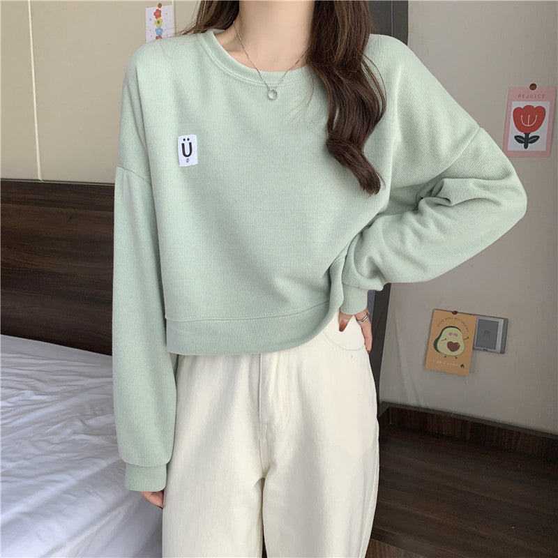 Femme Relaxed Fit Pullover Sweatshirt mit stilvollen Bündchenärmeln Heidi-Mode