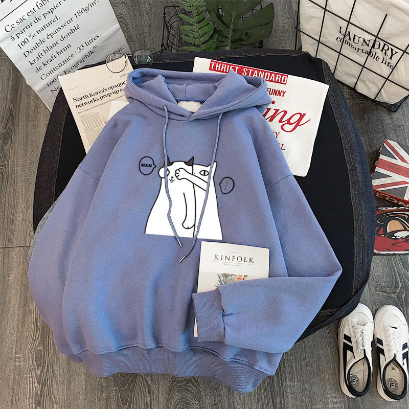 Femme Grafik Gedruckter Kapuzen-Sweatshirt Heidi-Mode