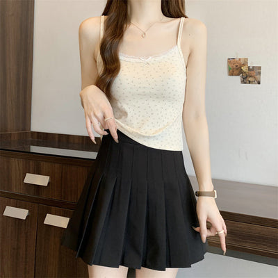 Damen Spitzenbesetztes Blumencami-top Heidi-Mode