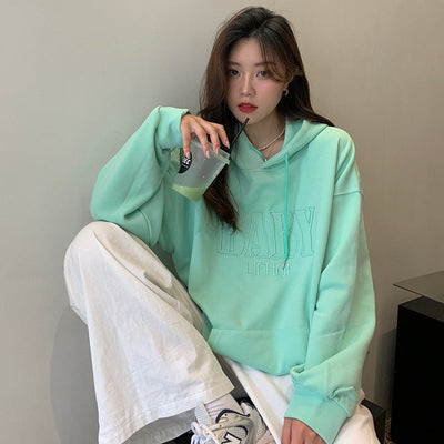 Damen Oversized Grafik Hoodie mit Fronttasche Heidi-Mode