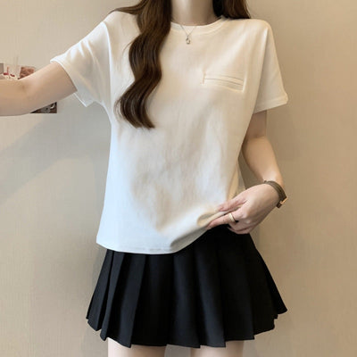 Femme Minimalistische Pocket Tee Heidi-Mode