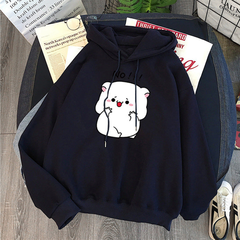 Femme Grafik Kapuzenpullover mit verspieltem Bärendesign Heidi-Mode