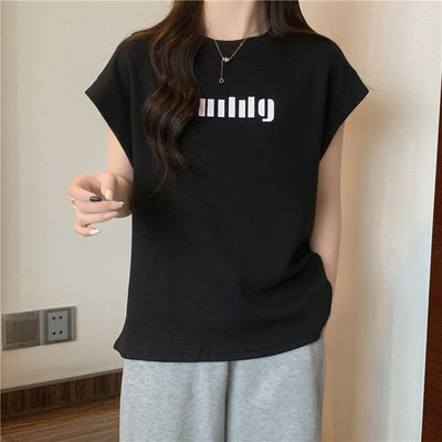 Femme Relaxed Fit Graphic Muscle Tee Heidi-Mode