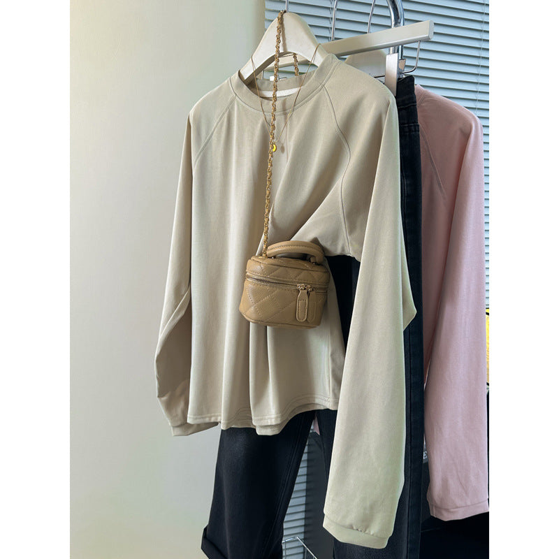 Damen Relaxed Fit Langarm-T-Shirt mit stilvollen Seitenschlitzen Heidi-Mode