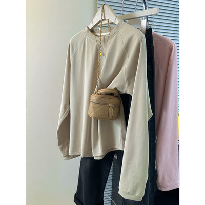 Damen Relaxed Fit Langarm-T-Shirt mit stilvollen Seitenschlitzen Heidi-Mode