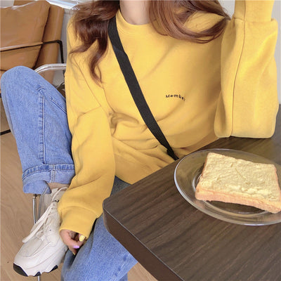 Damen Soft Touch Oversized Sweatshirt mit stylischer Beschriftung Heidi-Mode