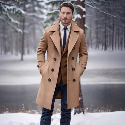 Herren eleganter Wool Trenchcoat Aliams