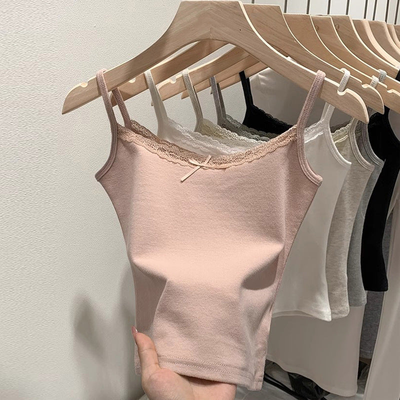 Femme Spitze-besetztes Trägertop Heidi-Mode 1747902405