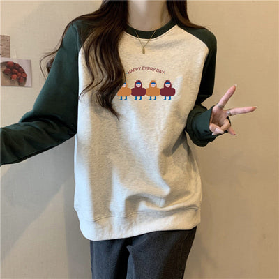 Femme Grafik Raglanärmelig Sweatshirt Heidi-Mode