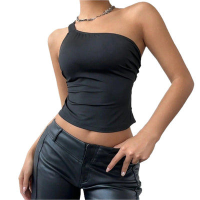 Ayla - Tanktop mit asymmetrischem Ausschnitt