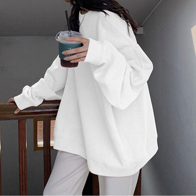 Damen Oversized Relaxed Fit Fleece Sweatshirt Heidi-Mode