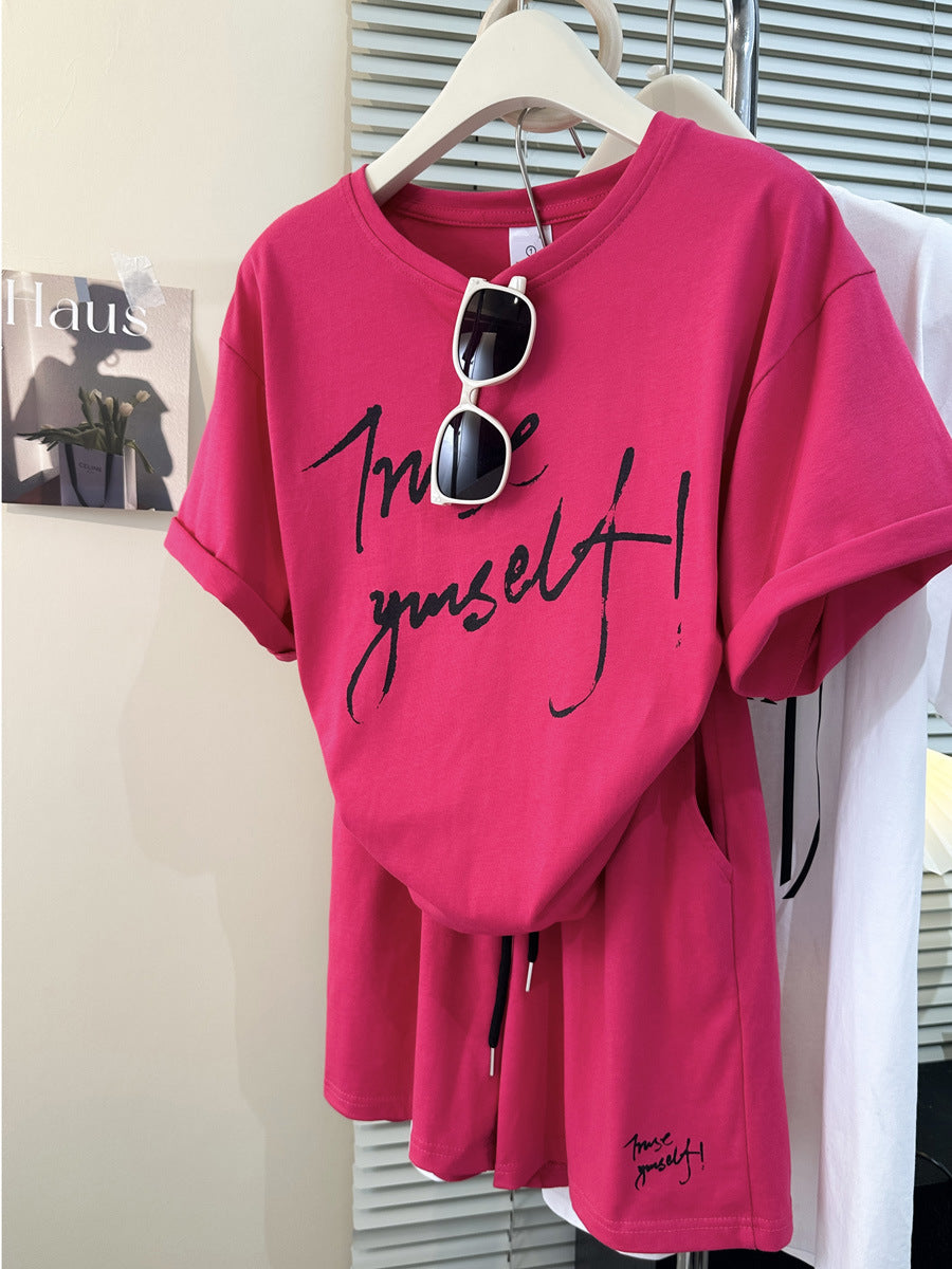 Damen Oversized Grafik-T-Shirt mit kreativem Print Heidi-Mode