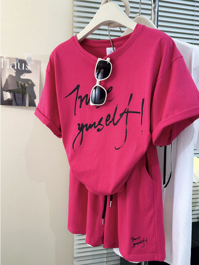 Damen Oversized Grafik-T-Shirt mit kreativem Print Heidi-Mode