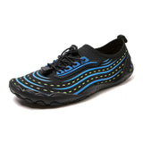 Damen Mesh Slip On Wassersport Sneakers – Schnell Trocknende Aqua Schuhe in Schwarzblau