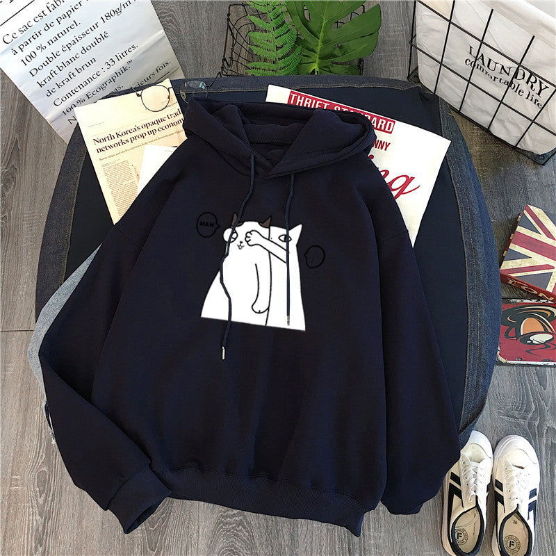 Femme Grafik Gedruckter Kapuzen-Sweatshirt Heidi-Mode