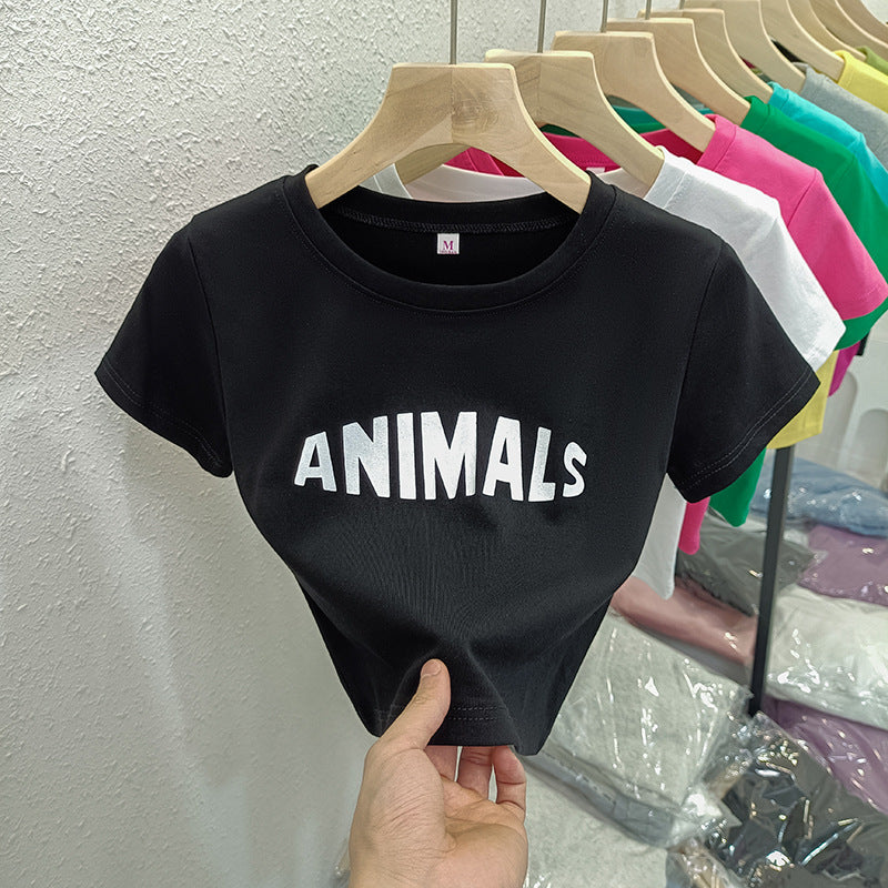 Femme Grafik T-Shirt mit fetter Typografie Heidi-Mode