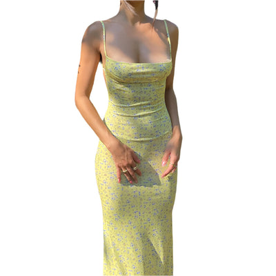 Eliza - Zarte Blütenmuster für Damen Maxi-Kleid