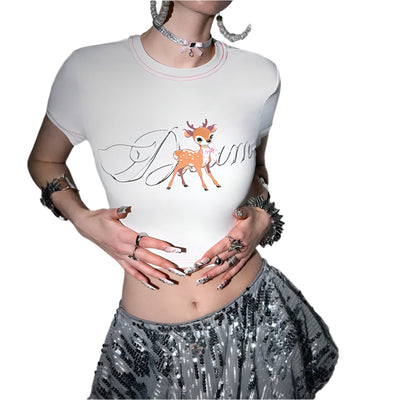 Zephyra - Cropped-Top mit legendären Tiermotiven