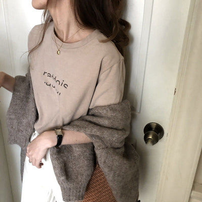 Femme Grafik Statement T-Shirt Heidi-Mode