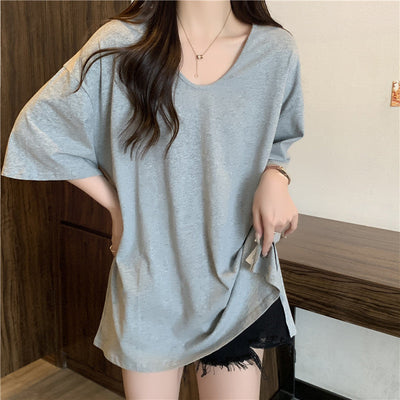 Femme Weiche Baumwolle Oversized T-Shirt Heidi-Mode