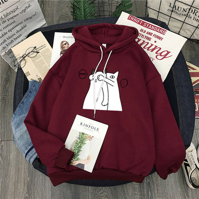 Femme Grafik Gedruckter Kapuzen-Sweatshirt Heidi-Mode