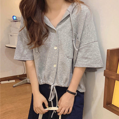 Damen Relaxed Fit Button-Up Bluse aus weichem Stoff Heidi-Mode