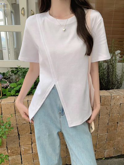 Femme Moderner gespalten Saum Top Heidi-Mode