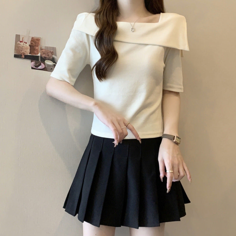 Damen Off-Shoulder Rippentop mit elegantem Ausschnitt Heidi-Mode