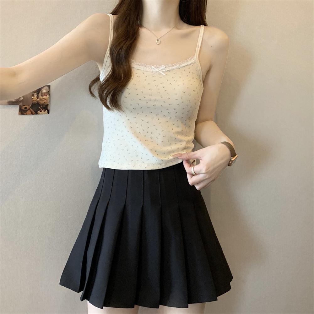 Damen Spitzenbesetztes Blumencami-top Heidi-Mode