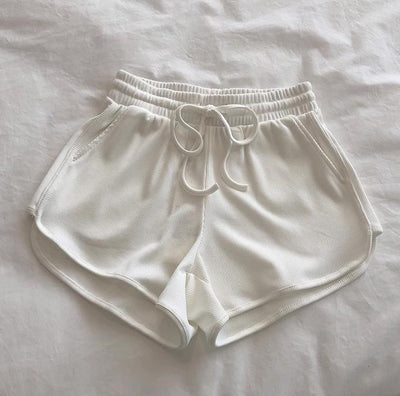 Femme Hochtaillierte Ripp-Lounge-Shorts Heidi-Mode